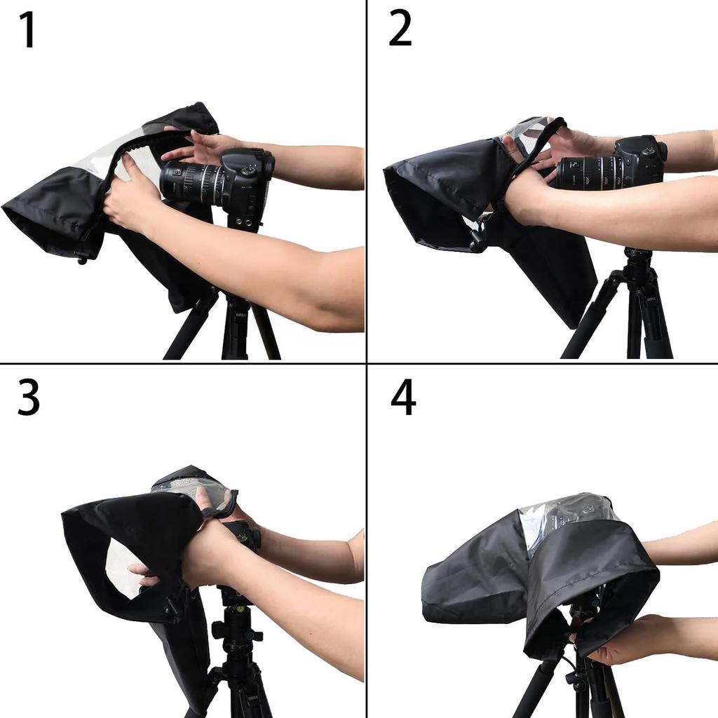 Koundeneko Camera Rain DSLR Protective Cover with Transparent and Mirrorless Camera Easy To Perfect for Outdoor and Rain Protection Cover, Window,