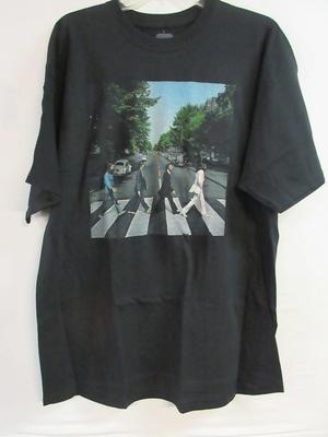 BEATLES OFICIÁLNÍ MERCH ČERNÉ ABBEY ROAD KAPELA KONCERT HUDBA EXTRA VELIKOST Unisex Tričko