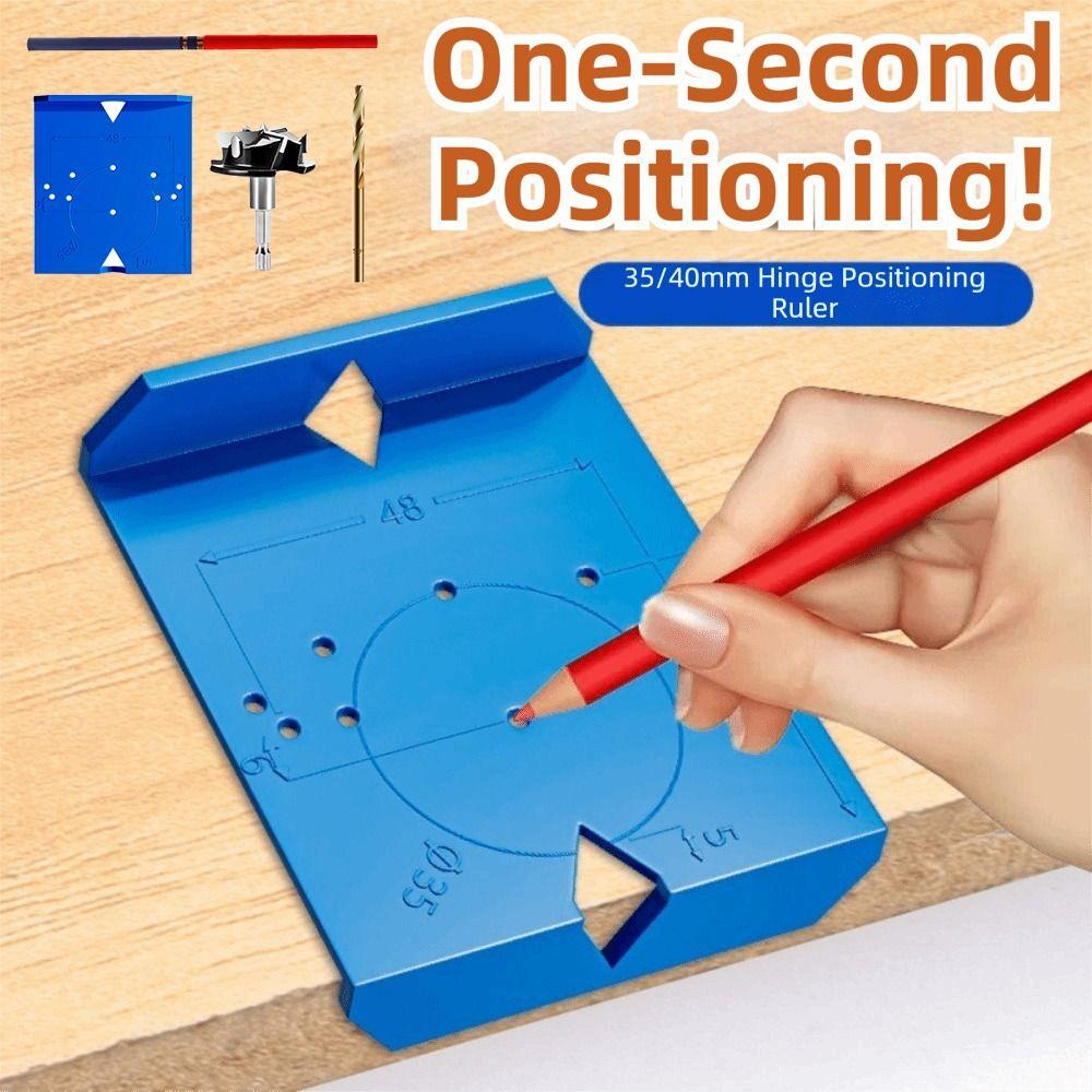 3/4Pcs Non-Electric System Hinge Drilling Locator Set Cabinet Door Hinge Jig  Woodworking Projects