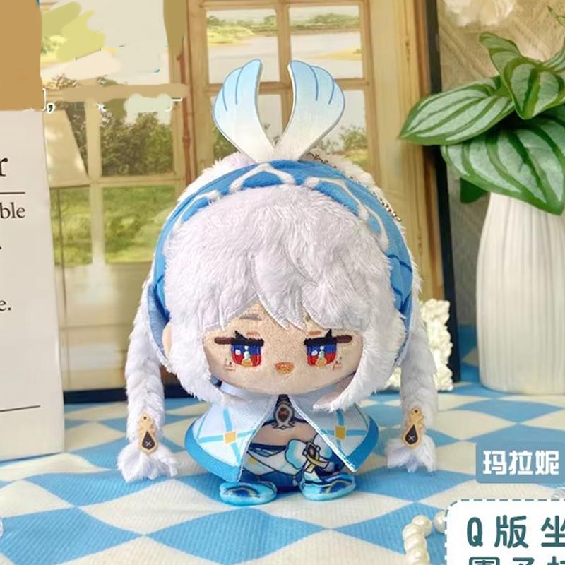 10cm Game Impact Plush Varka Durin Flins Sandrone Columbina Lauma Nefer Skirk Cute Cartoon Dolls Bag Pendant Keychain Gift