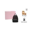 MCM Stark Bebe Boo Geometric Pattern Nylon Leather Mini Backpack Unisex Backpack Black MMKDSVE04BK001