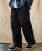 JEMUT Deck One-Pleat Cp Wide Pants Black Solp2602