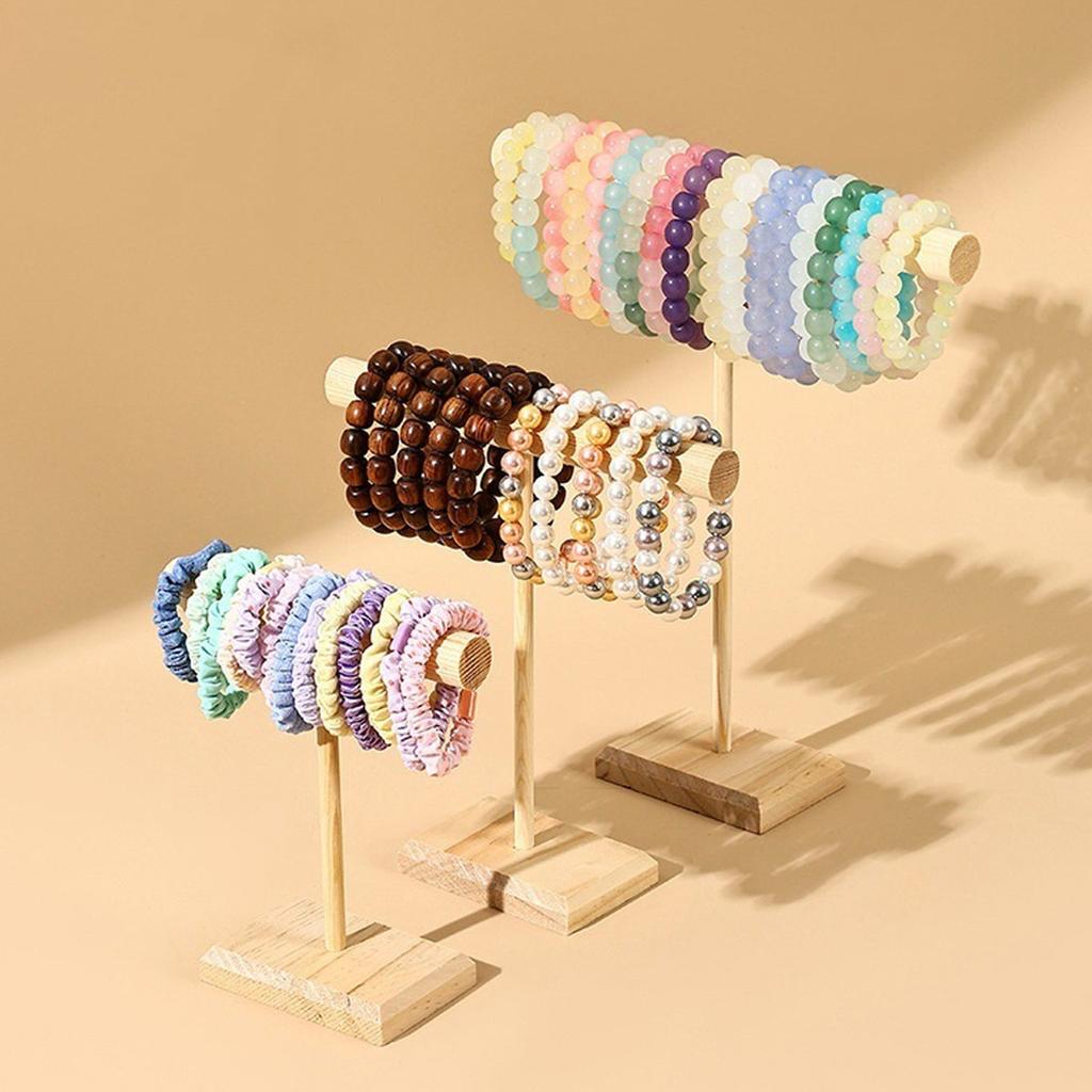 Wooden Bracelet Display Rack, T-shaped Jewelry Rack, Jewelry, Necklace, Watch Storage Rack, Minimalist Hanging Rack