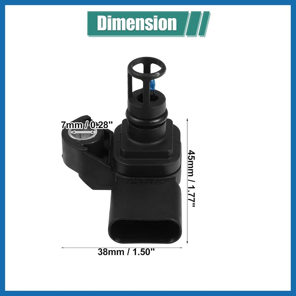 MAP Sensor 12681993 Intake Manifold Pressure MAP Sensor Replacement for Buick Encore 2018-2022 for Chevrolet Cruze 2018-2019 Item Replacement