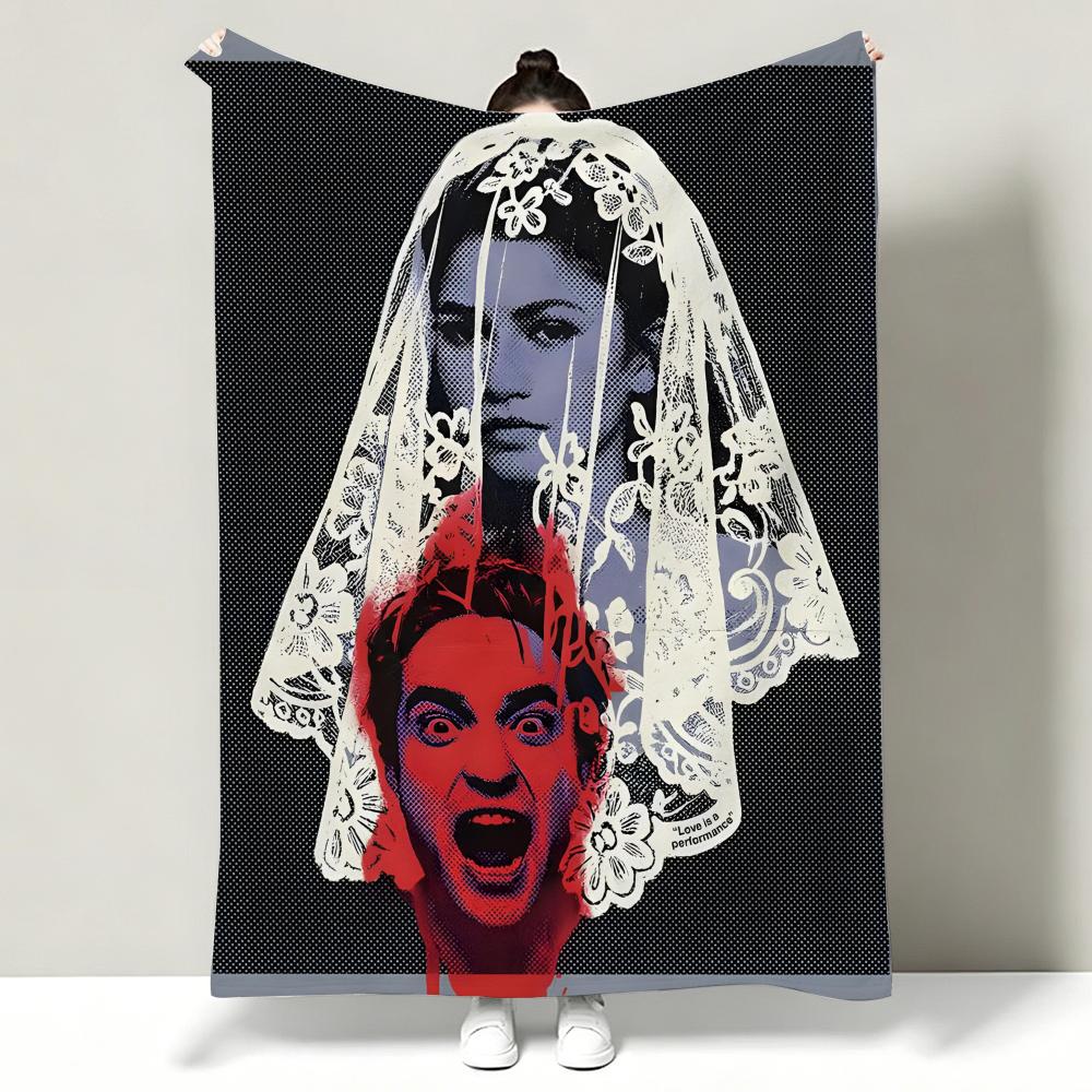 Celebrity ZZendaya Throw Soft Warm Flannel Throw Blanket Multiuse for Sofa Bed Office Nap