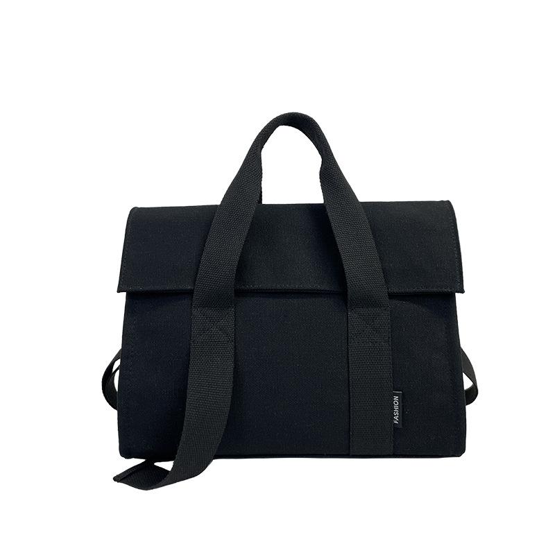 Large Capacity Canvas Bag, Women's Work Commuter Tablet Storage Handbag, Simple Shoulder Messenger Bag