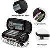 Pencil Case Zipper Closure Roomy Interior 300D Polyester with Mesh Pocket Removable Divider and Pen Slots for Boys Girls
