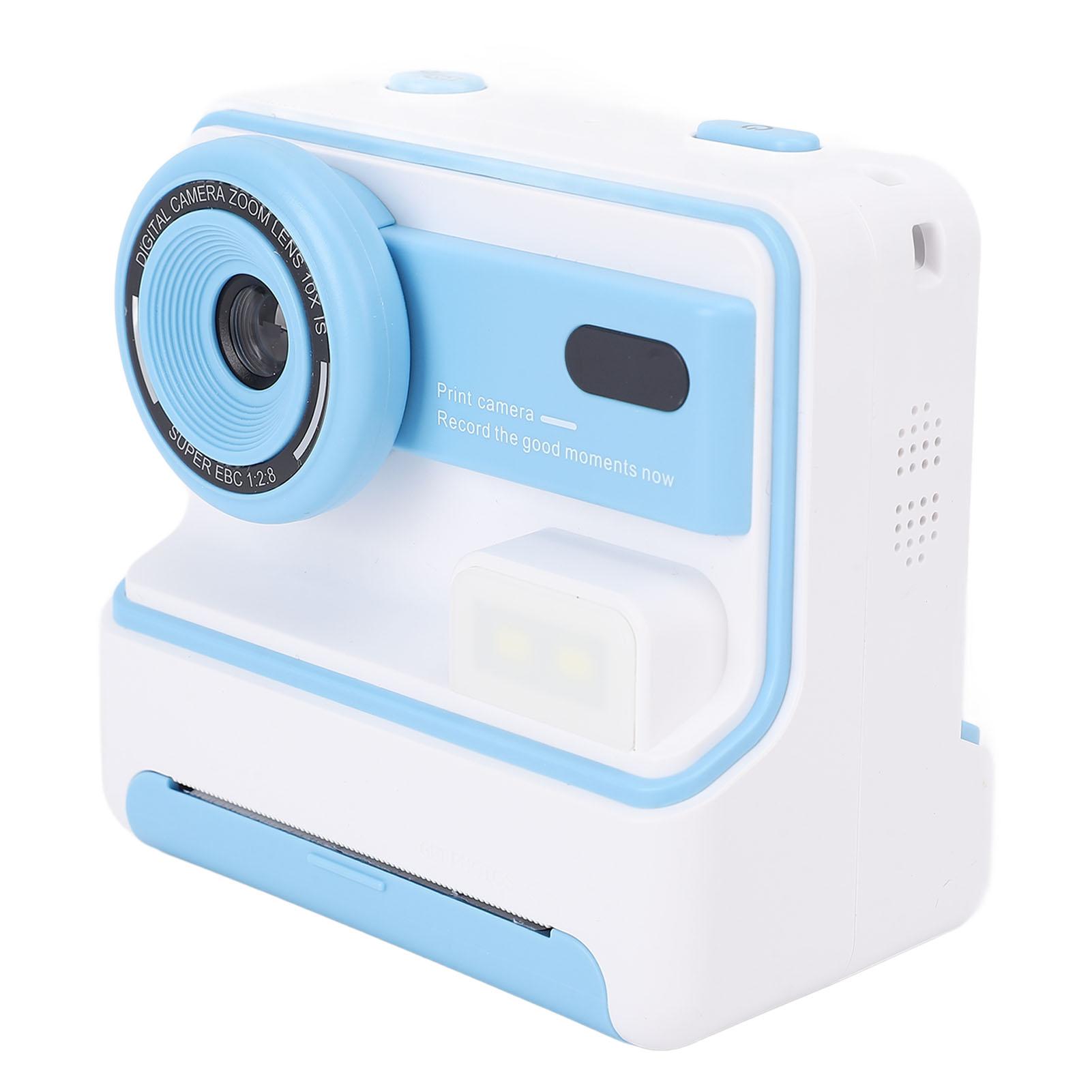 

48MP Print Camera with 3 Rolls Print Paper Front Rr Dual Cameras HD Screen Thermal Printing Black and White Photo for Girls Boys