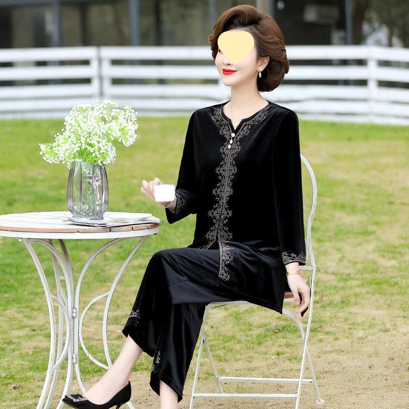 Dámský ležérní jarní oblek Oxygen 2025: Dvoudílný set pro střední věk a seniory