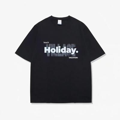 2026 New Simple Text Design Trendy Brand Printing Short-sleeved T-shirt Men's and Women's Street Fashion Short-sleeved T-shirt