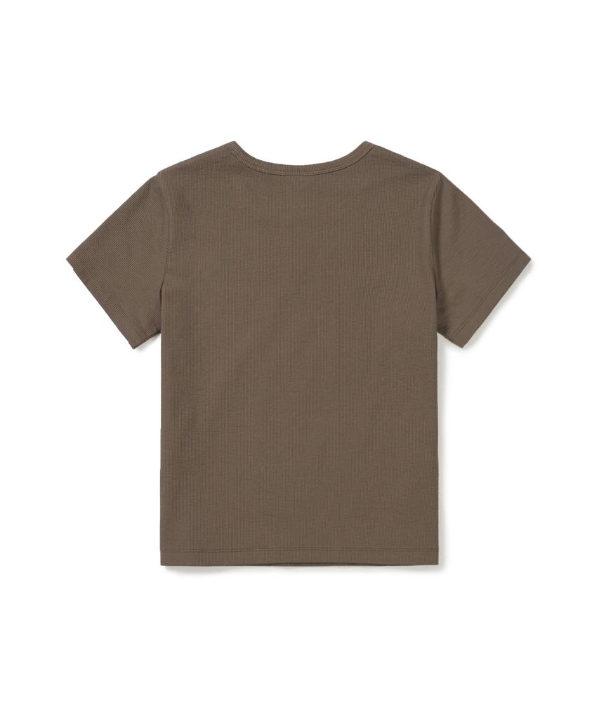 SNOWPEAK APPAREL Ribbed Women'S Short Sleeve T-Shirt (S26Mwfts39) Brown
