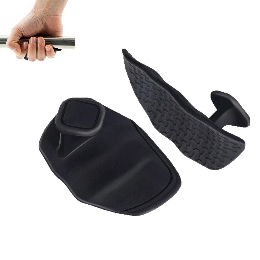 1 Paar ergonomische Gewichtheber-Griffe elastische Silikon-Handflächen-Griffe Trainings-Fitnessstudio-Handschuhe Klimmzüge