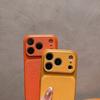 Solid Color Matte Soft TPU Border Artificial Leather Phone Case For iPhone 17 Pro Max 15 14 13 16 Pro Max Shockproof Back Cover