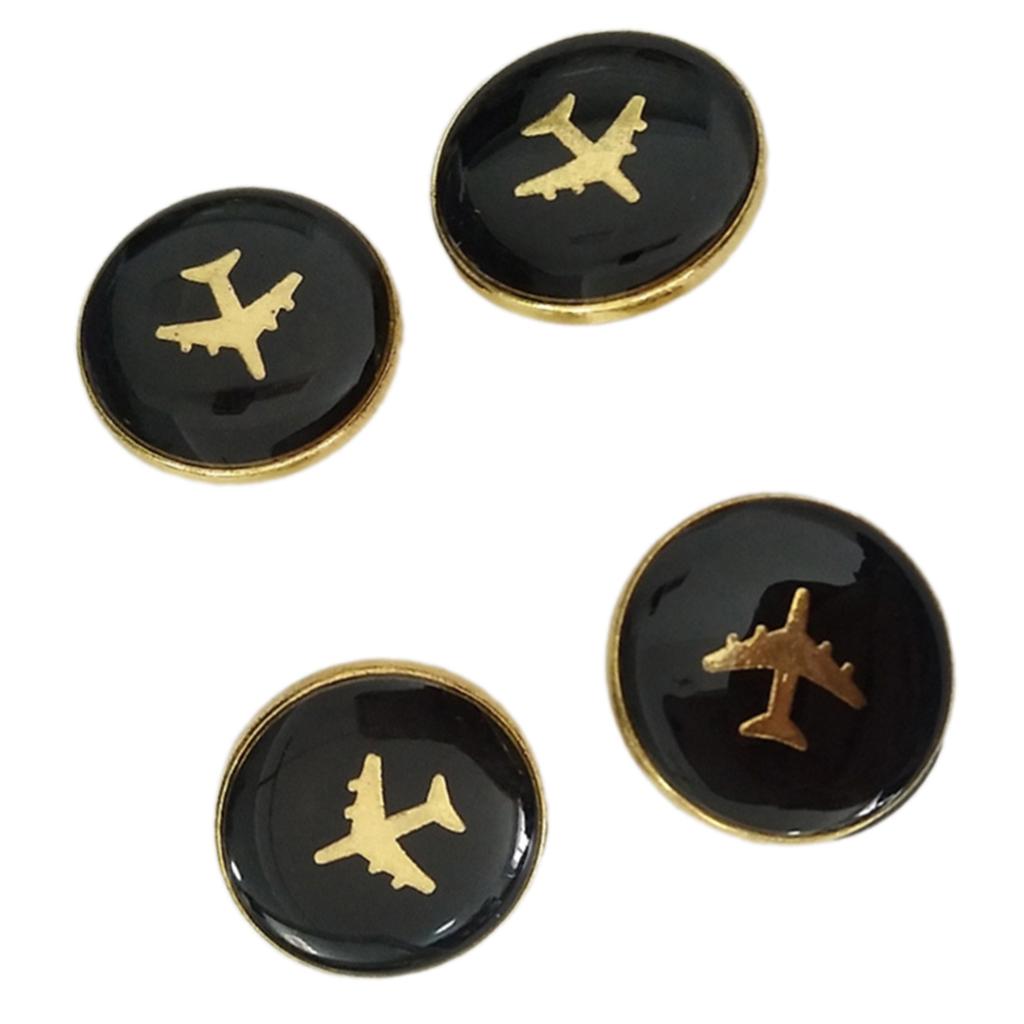 4 Pcs Alloy Buttons Uniform Buttons Dress Buttons Jackets Pants Buttons Sewing Buttons Craft Buttons for Uniforms