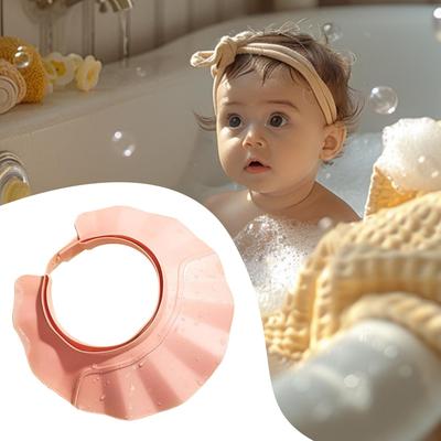 Bonnet de Douche pour Bébé Chapeau de Shampoing pour Enfants Bouclier de Bain Imperméable Visière de Protection Oreilles Yeux Large Bord Chapeau de Protection pour Shampoing Réglable