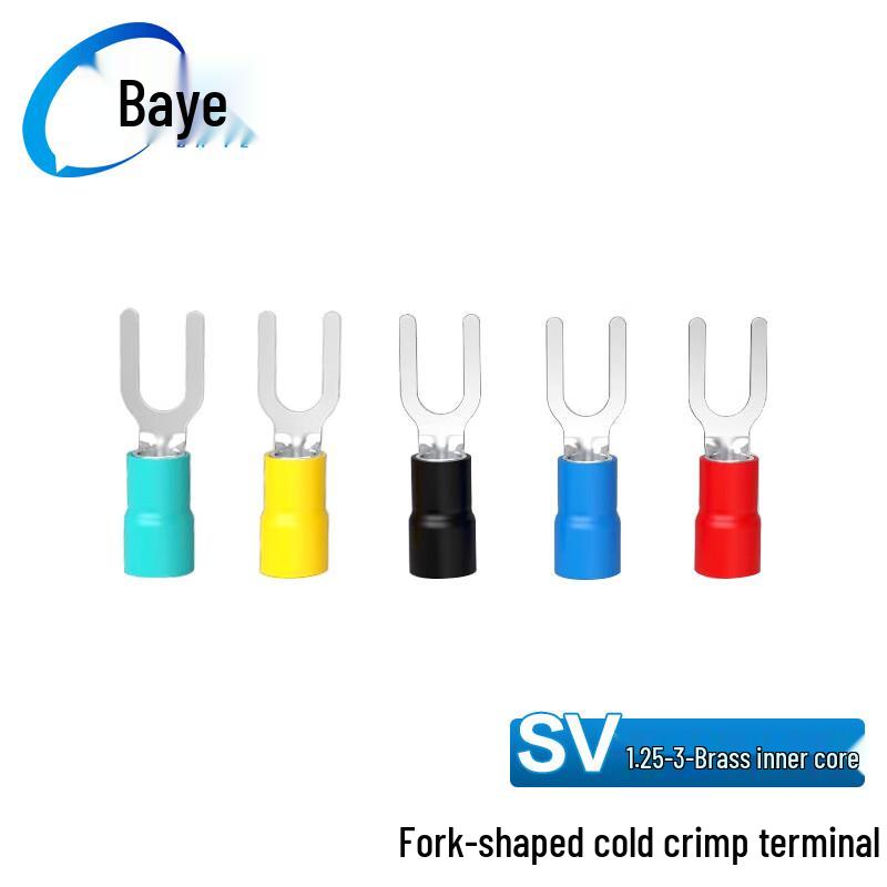 Pre-Insulated Brass Fork Crimp Terminal
