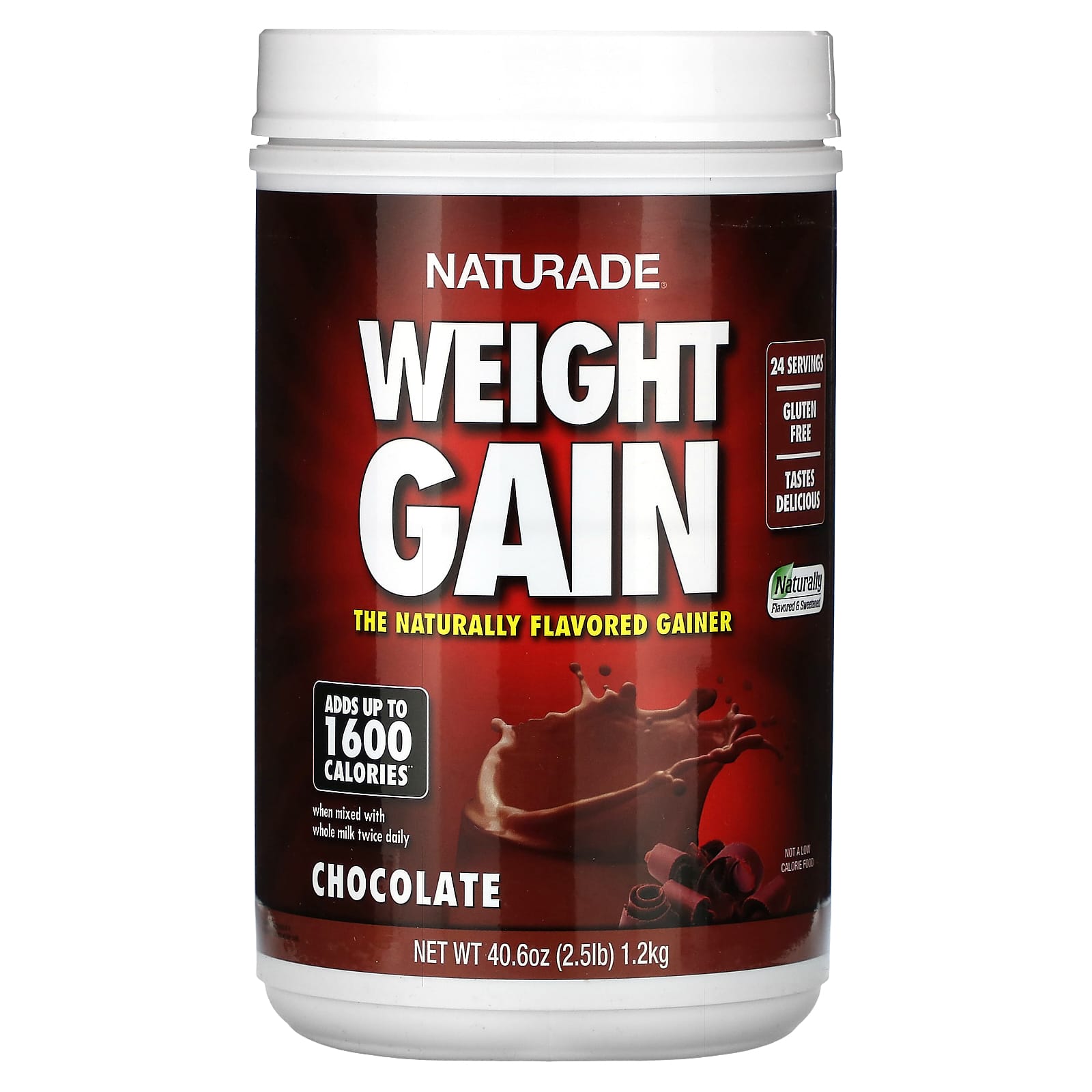 

Naturade, weight gain, chocolate flavor, 2.5 lb (1.2 kg)