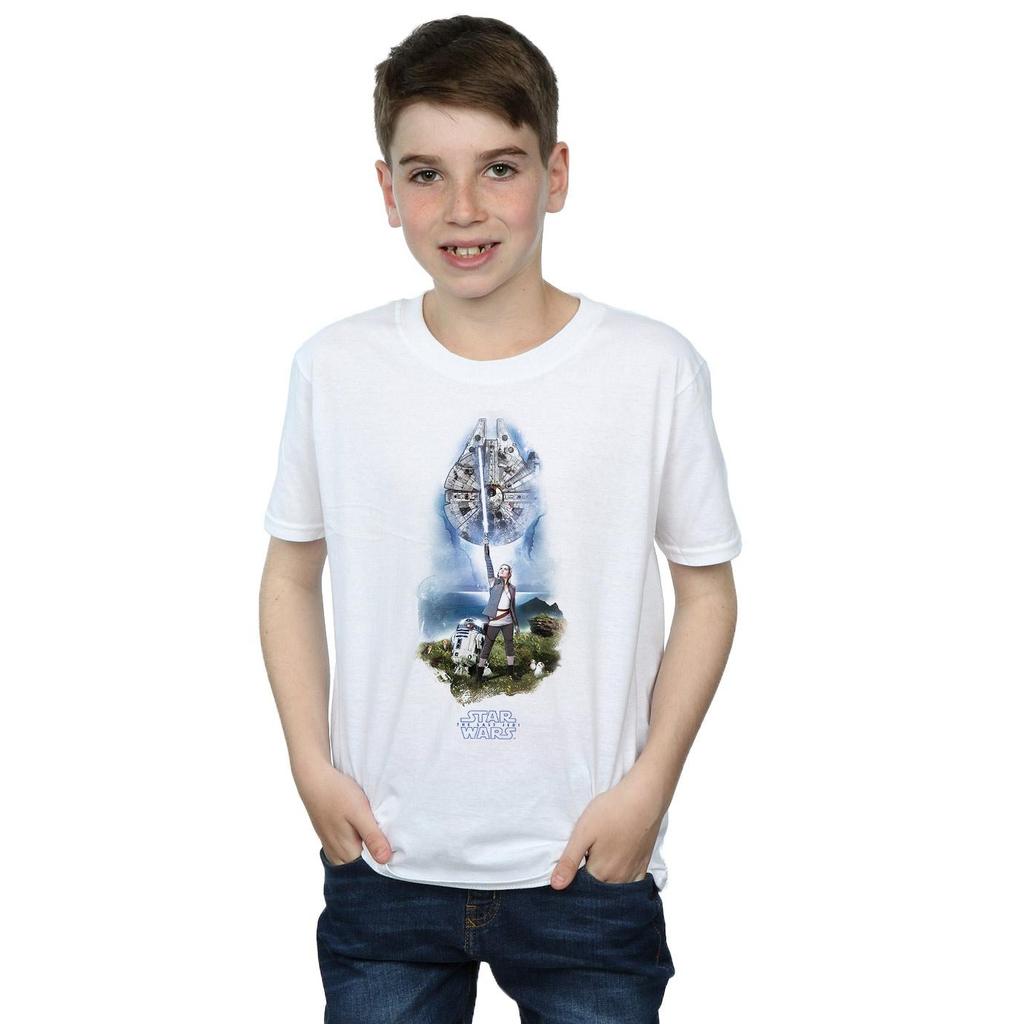 STAR WARS Boys The Last Jedi Rey Lightsaber T-Shirt
