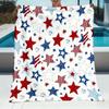 July 4th US Independence Day Flannel Blanket: Digital Print Throw for Sofa and AC
