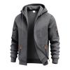Hanorac Gros pentru Bărbați cu Fermoar, Cald, cu Glugă, cu Buzunare cu Fermoar, Jachetă Sport Casual de Toamnă Iarnă pentru Sală, Activități Zilnice, Streetwear