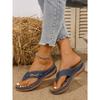 Ladies' Wedge Sandals -with Arch Support,Breathable,Solid Casual and Formal Daily Comfortable Slippers, Comfortable Flip Flops, Outdoor Beach Slippers