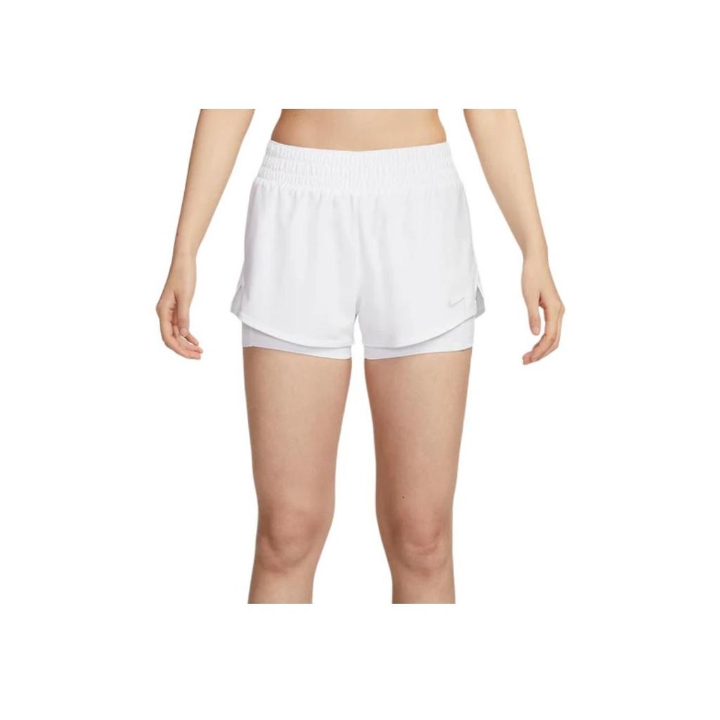Nike Logo Elastic Waist Casual Shorts Women Bottoms White DX6013-100