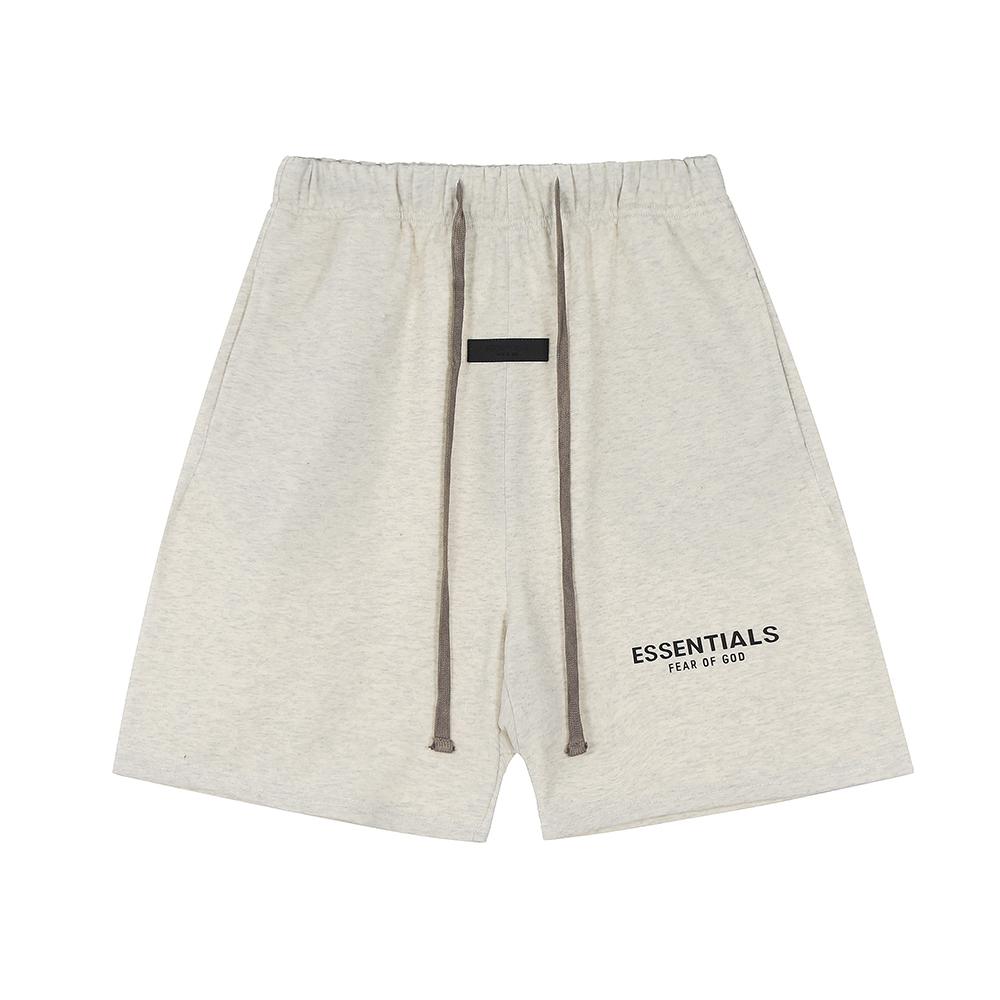 Fear of God Essentials Letterprint Sweatshorts Unisex Oversized Katoen Trekkoord Elastische Taille Casual Streetwear Sport Knie Lengte Shorts XL
