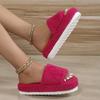 2025 Fall/Winter New Thick Sole Flat Wool Slippers Large Size Home Solid Color Fashion and Comfortable Wool Slippers in stock