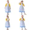 Halloween Farm Girl Costume With Polyester Fabric For Kids Stage Performance