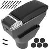 Hyundai I20 I 08-14 Armrest with Storage BLACK ECO LEATHER + Installation Kit