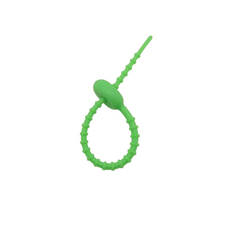Multicolor TPR Silicone Zip Ties: Elastic Self-Locking, Reusable Cable Organizers & Keychain Pendants.