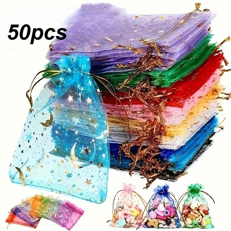 Jewelry Bagyarn Bagdrawstring Storage Drawstringstar And Moon Yarn Bagsuitable For Wedding And Valentine'S Day Decoration