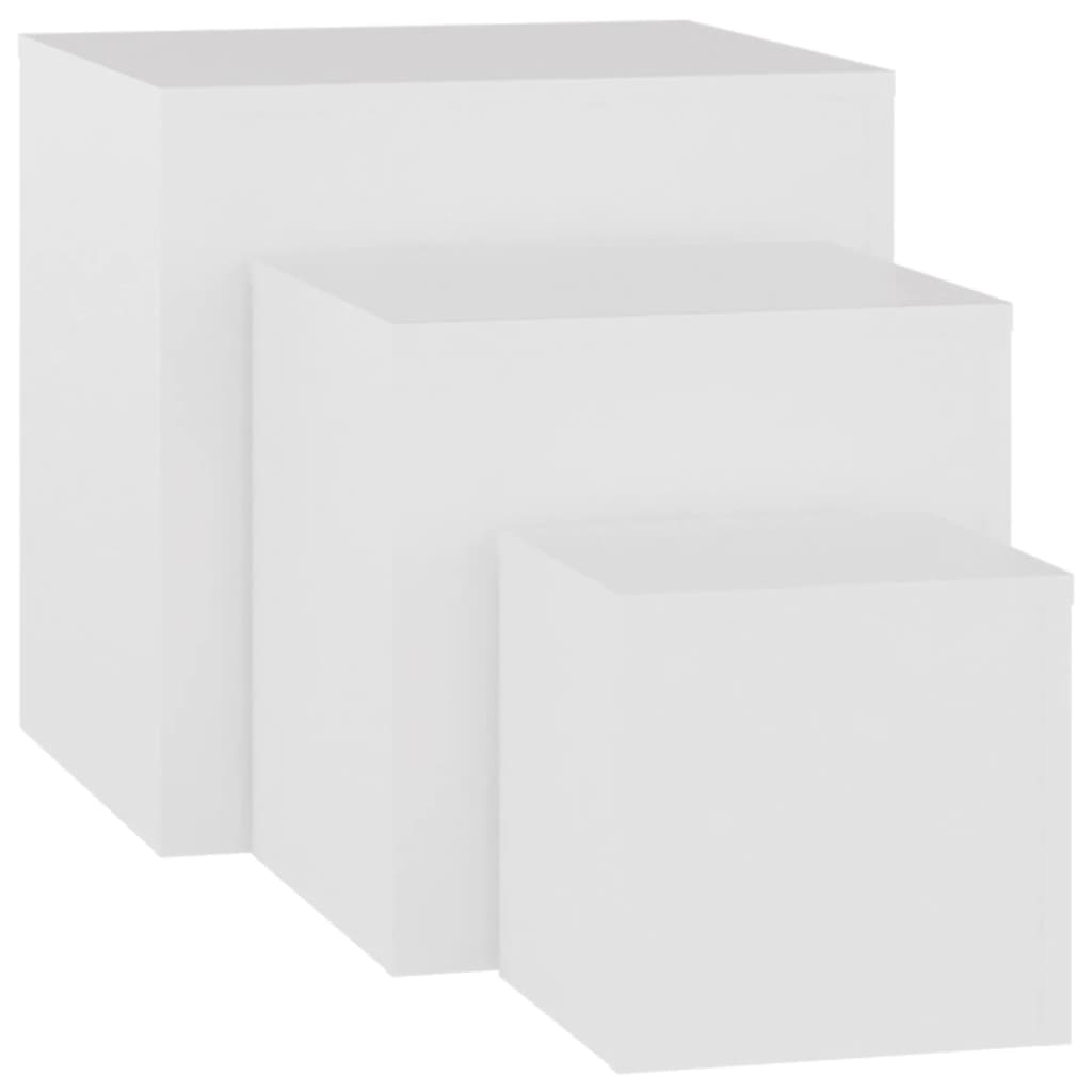 Moderne Minimalistische Beistelltische 3-teilig, Quadratische Dekorationsbeistelltischgarnitur, Niedrige Tische In Verschiedenen Größen