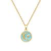 Titanium Steel, Round Star Moon Light Luxury Temperament Gorgeous Full Diamond Necklace Women'S Versatile Collarbone Chain Titanium Steel Chain