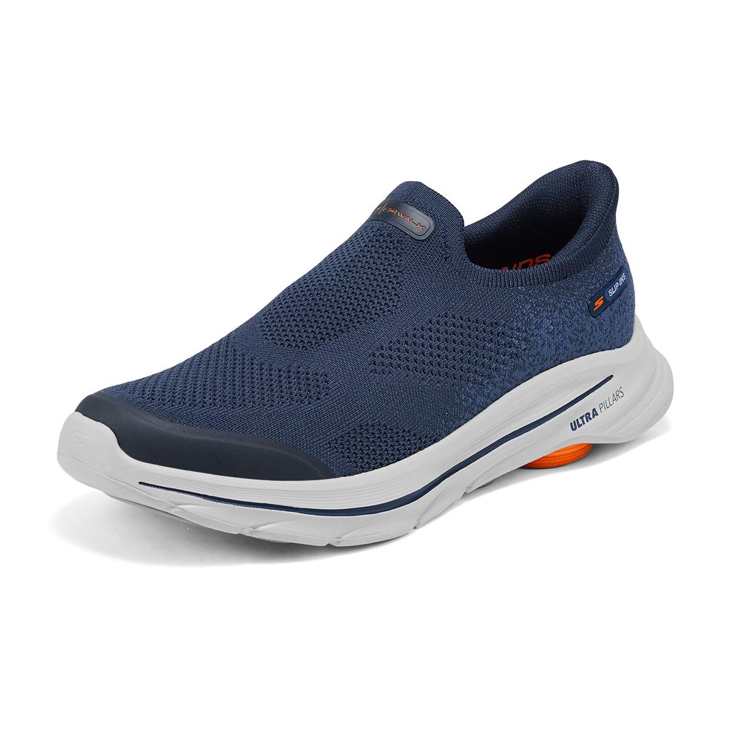 Skechers Go Walk 8 Comfortable & Versatile Trend Flash Walking Low-Top Casual Shoes Men's Blue