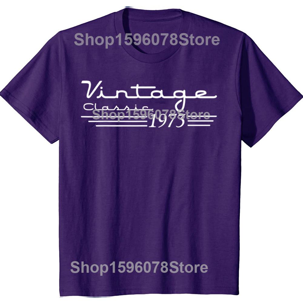 

Funny 1973 Vintage Birthday Retro Limited Edition Graphic 100% Cotton T-shirts Men Tshirt Loose Oversized Streetwear T Shirt 4XL