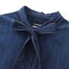 Kaslead New Arrival Women's Fashion Style Fashion Minimalist Bowknot Decoration Denim Shirt 5520267