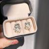 S925 Silver Needle Pearl & Rhinestone Flower Stud Earrings - Exquisite Women's Accessories