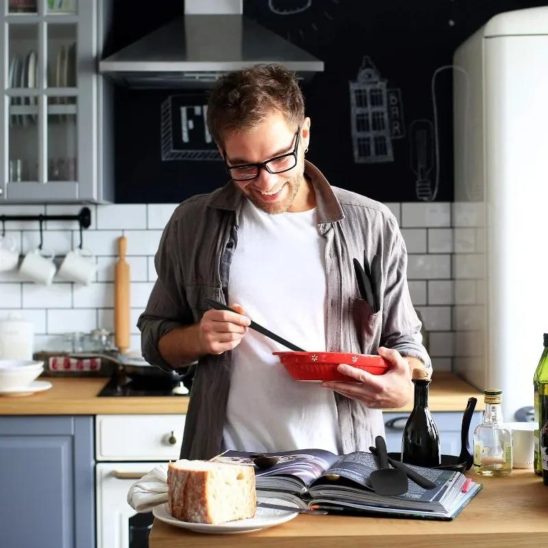 Food Grade Non Stick Heat Resistant Spatulas Turner for Cooking, Baking, Mixing - 6 Pieces Silicone Spatula Set, Baking Tools