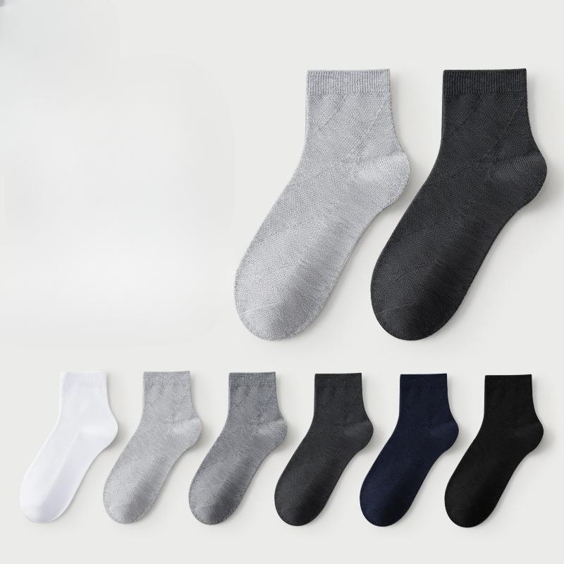 

Мужские летние тонкие сетчатые дышащие и не пахнущие короткие носки 1 pair чёрный
