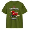 Unisexs Erling Haaland T-Shirts The Norway Walk Reine Baumwolle Oberteile Vintage Kurzarm Rundhals T-Shirts Sommer T-Shirts