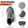 All-Season High-Top Safety Work Shoes: Anti-Smash, Anti-Puncture, Lightweight, Elastic Shock Absorption, Breathable Fly-Knit Design