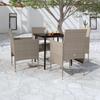 Vidaxl 5-Piece Garden Furniture Set with Cushions, Beige-Black