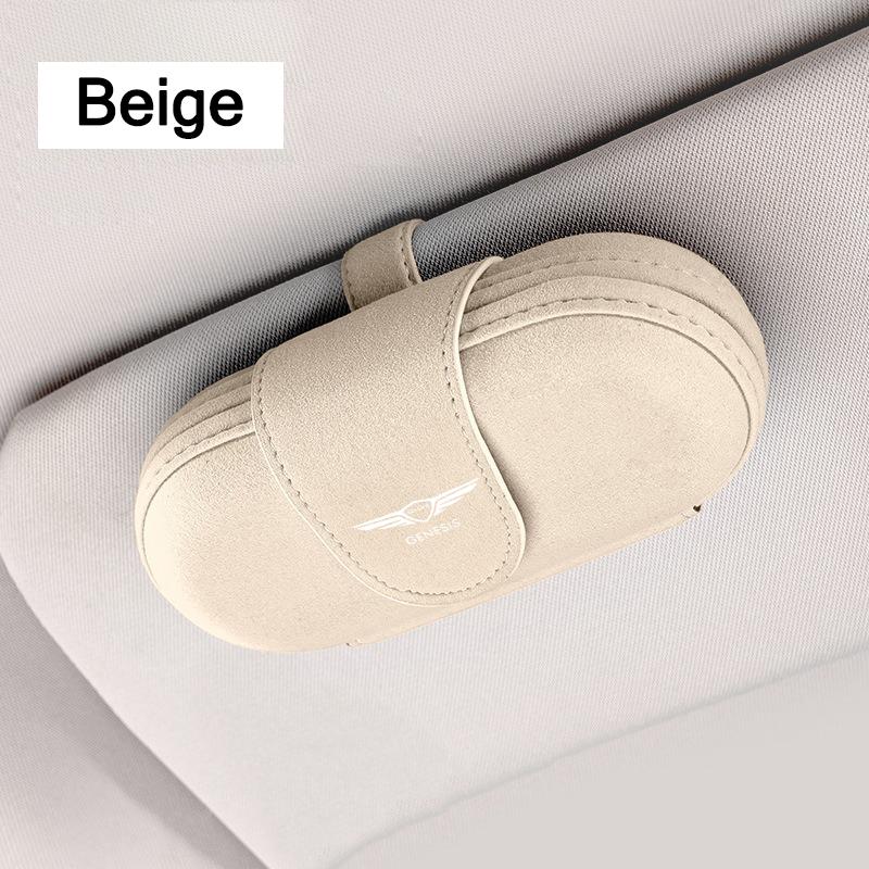Car Glasses Case Auto Sun Visor Glasses Clip Card Ticket HolderBox For Genesis Essentia GV80 Neolun G70 G90 GV90 GV60 X G80 GV70