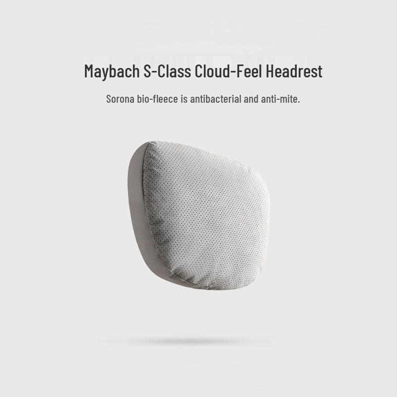 Mercedes-Benz S-Class Suede Perforated Car Headrest Pillow for Neck Protection