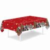 Plastic Table Cover Disposable Party Tablecloths Retro Christmas Tablecloth  Christmas Decoration