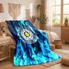 Leeds United Football Print Flannel Blanket Soft Warm Sofa Bed Throw Blanket For Home Office Bedroom
