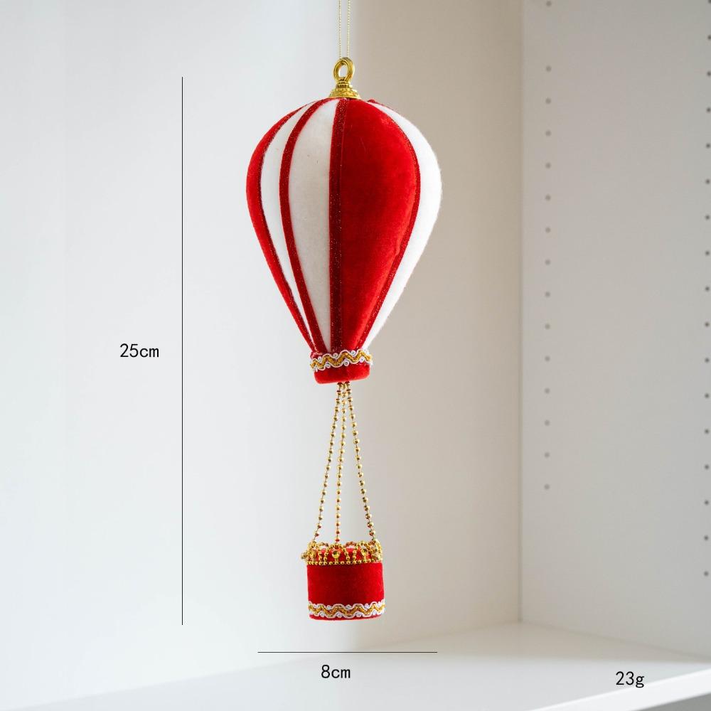 Creative Foam Christmas Hot Air Balloon Red&White DIY Decor Christmas Pendants Flannel Tree Ornaments Holiday Supplies