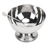 Dessert Bowls Stainless Steel Milkshake Cup ShortFooted Medium Snack Dish for Ice Cream Fruit