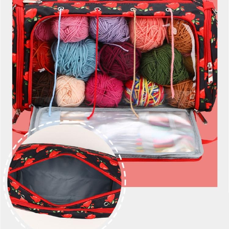 Yarn Storage Organiser Yarn Bag Lightiweght Crochet Tote for Crochet Hooks